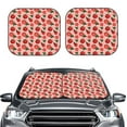 thumbnail image 1 of Picia Tomatoes 2 Piece Car Windshield Sun Shade Foldable | Foldable Sun Shield for Front Window Blocks UV Rays and Keeps Your Vehicle Cool-Small, 1 of 7