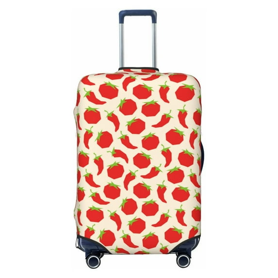 Picia Tomatoes And Chili Luggage Protector Cover Thicken Suitcase Protector Cover Fit 18-32 Inch Luggage-Large