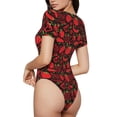 thumbnail image 1 of Picia Tomatoes And Chili Womens One Piece Swimsuits Modest Tummy Control Bathing Suits Lace Up Slimming Swim Suit-Large, 1 of 9