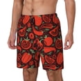 thumbnail image 1 of Picia Tomatoes And Chili pattern Mens Swim Trunks with Compression Liner Stretch Beach Shorts Quick Dry with Zipper Pockets No-Chafing Board Shorts-X-Large, 1 of 9