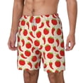 thumbnail image 1 of Picia Tomatoes And Chili pattern Mens Swim Trunks with Compression Liner Stretch Beach Shorts Quick Dry with Zipper Pockets No-Chafing Board Shorts-XX-Large, 1 of 9