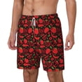 thumbnail image 1 of Picia Tomatoes And Chili pattern Mens Swim Trunks with Compression Liner Stretch Beach Shorts Quick Dry with Zipper Pockets No-Chafing Board Shorts-XX-Large, 1 of 9