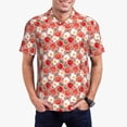 thumbnail image 1 of Picia Tomatoes Print Men's Polo Shirt, Two-Button Closure Pique Polo Shirt, Summer Fashion Golf Shirt-3X-Large, 1 of 6