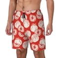 thumbnail image 1 of Picia Tomatoes pattern Mens Swim Trunks with Compression Liner Stretch Beach Shorts Quick Dry with Zipper Pockets No-Chafing Board Shorts-X-Large, 1 of 9