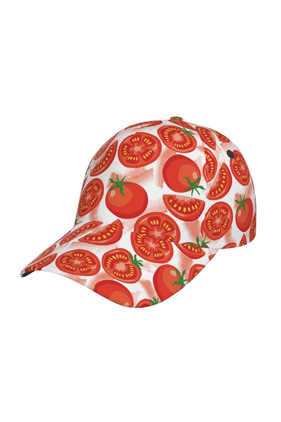 Tomatoes pattern Trucker Low Profile Hat Men Women Baseball Cap Dad Hat Adjustable Unconstructed Plain Cap