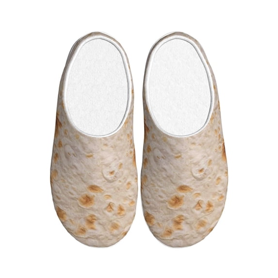 Picia Tortilla for Women's Lamb-hug Comfy Fleece House Slippers Memory Foam, Slip-on House Shoes Indoor Outdoor-42/43