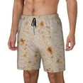 thumbnail image 1 of Picia Tortilla pattern Mens Swim Trunks with Compression Liner Stretch Beach Shorts Quick Dry with Zipper Pockets No-Chafing Board Shorts-Small, 1 of 9