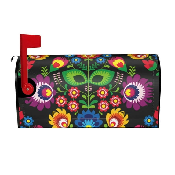 Picia Traditional Floral Polish Magnetic Mailbox Cover Standard Size-25.5x21 in