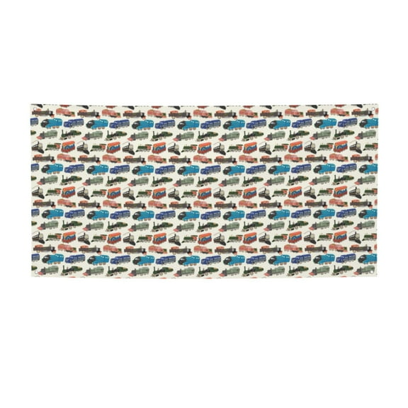 Picia Train Pattern Party Banner, Festive Decoration, Holiday Banner, Celebration Decor, Event Banner, Reusable Party Banner-Small