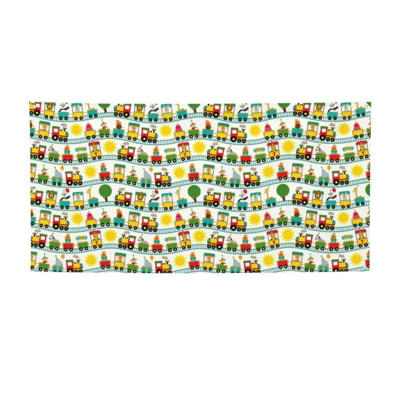 Picia Train With Animals Pattern Party Banner, Festive Decoration, Holiday Banner, Celebration Decor, Event Banner, Reusable Party Banner-Medium