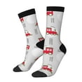 thumbnail image 1 of Picia Trains Print Athletic Socks for Men & Women – Cushioned Moisture-Wicking Crew Socks for Sports, Running, and Training, Soft & Breathable Size 5-11, 1 of 6