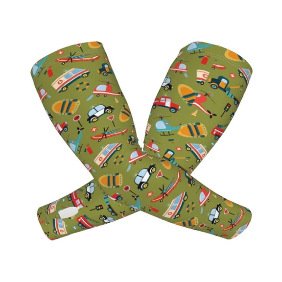 Picia Transportation Prints Arm Sleeves for Men and Women - Tattoo Cover Up UPF 50+ Cooling Sports Sleeve for Basketball Golf Football-One Size