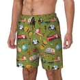 thumbnail image 1 of Picia Transportation Prints pattern Mens Swim Trunks with Compression Liner Stretch Beach Shorts Quick Dry with Zipper Pockets No-Chafing Board Shorts-, 1 of 9