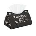 thumbnail image 1 of Picia Travel The World1 Pattern Long Tissue Box Cover,PVC Leather Triangle Holder,Tissue Box Holder with Magnetic Bottom,Facial Paper Organizer Dispenser-7.9"X4.9"X4.5", 1 of 9
