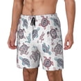 thumbnail image 1 of Picia Tribal Style Turtle pattern Mens Swim Trunks with Compression Liner Stretch Beach Shorts Quick Dry with Zipper Pockets No-Chafing Board Shorts-Small, 1 of 9