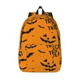 thumbnail image 1 of Picia Trick Or Treat Printed Canvas Daypack - Stylish and Durable Vintage Compact Backpack - Class, Work, Travel, or Laptop Bookbag,Organized Compartments-Small, 1 of 6