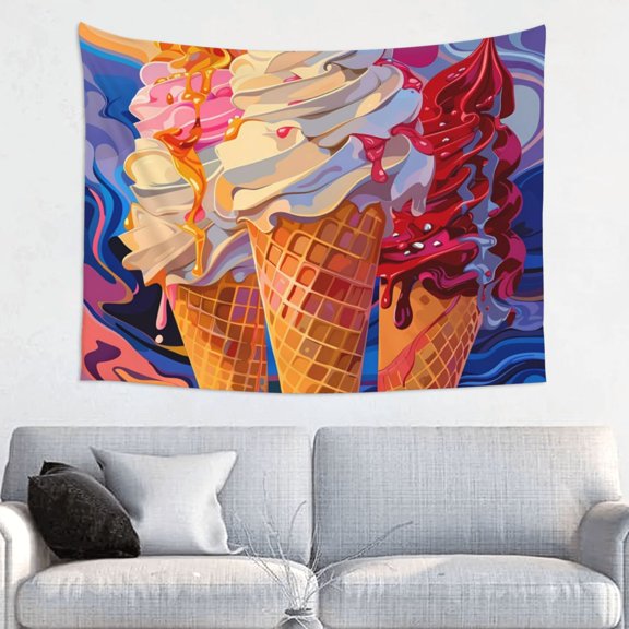 Picia Trio Of Dripping Cones Pattern Tapestry-Tapestries for Bedroom Living Room Dorm(29x37")