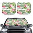 thumbnail image 1 of Picia Tropical Flamingo 2 Piece Car Windshield Sun Shade Foldable | Foldable Sun Shield for Front Window Blocks UV Rays and Keeps Your Vehicle Cool-Medium, 1 of 7