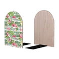 thumbnail image 1 of Picia Tropical Flamingo Pattern Wood Bookends for Shelves,Non-slip Bookends, Heavy Duty Wooden Bookend Support,1 Pair, 1 of 8