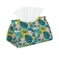 thumbnail image 1 of Picia Tropical Floral Pattern Long Tissue Box Cover,PVC Leather Triangle Holder,Tissue Box Holder with Magnetic Bottom,Facial Paper Organizer Dispenser-7.9"X4.9"X4.5", 1 of 9