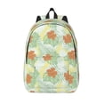 thumbnail image 1 of Picia Tropical Flowers Printed Canvas Daypack - Stylish and Durable Vintage Compact Backpack - Class, Work, Travel, or Laptop Bookbag,Organized Compartments-Medium, 1 of 6