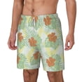 thumbnail image 1 of Picia Tropical Flowers pattern Mens Swim Trunks with Compression Liner Stretch Beach Shorts Quick Dry with Zipper Pockets No-Chafing Board Shorts-Small, 1 of 9