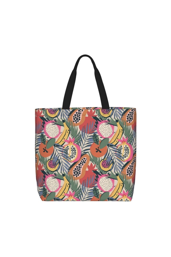 Tropical Fruit for Tote Bag for Women with Zipper, Gym Tote with Compartments, Laptop Work Tote Nurse Dance Yoga Bag for Sport, Travel