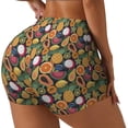thumbnail image 1 of Picia Tropical Fruits Printed Workout Shorts for Women Seamless Scrunch Butt Lifting High Waisted Yoga Gym Booty Running Moisture-wicking Short Pants-Small, 1 of 9
