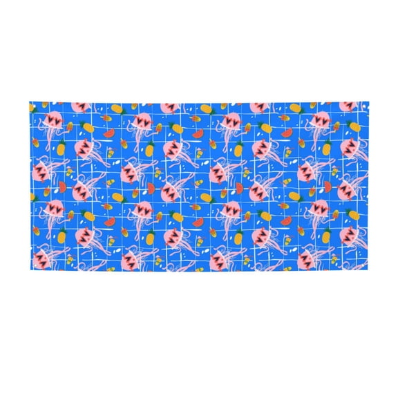 Picia Tropical Jellyfishes Pattern Party Banner, Festive Decoration, Holiday Banner, Celebration Decor, Event Banner, Reusable Party Banner-Medium