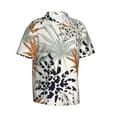 thumbnail image 1 of Picia Tropical Leaves Gentle Cotton Regular Fit Short Sleeve Casual Hawaiian Shirt for Men-Large, 1 of 9