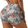 thumbnail image 1 of Picia Tropical Leaves Printed Workout Shorts for Women Seamless Scrunch Butt Lifting High Waisted Yoga Gym Booty Running Moisture-wicking Short Pants-Medium, 1 of 9