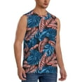 thumbnail image 1 of Picia Tropical Leaves mens Cotton Tank Undershirts , Moisture-wicking Ribbed Tanks, Lightweight Cotton Tank Undershirts-Small, 1 of 8