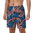 thumbnail image 1 of Picia Tropical Leaves pattern Mens Swim Trunks with Compression Liner Stretch Beach Shorts Quick Dry with Zipper Pockets No-Chafing Board Shorts-Large, 1 of 9