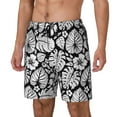 thumbnail image 1 of Picia Tropical Leaves pattern Mens Swim Trunks with Compression Liner Stretch Beach Shorts Quick Dry with Zipper Pockets No-Chafing Board Shorts-Large, 1 of 9