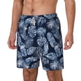 thumbnail image 1 of Picia Tropical Leaves pattern Mens Swim Trunks with Compression Liner Stretch Beach Shorts Quick Dry with Zipper Pockets No-Chafing Board Shorts-Small, 1 of 9