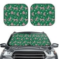 thumbnail image 1 of Picia Tropical Leopard 2 Piece Car Windshield Sun Shade Foldable | Foldable Sun Shield for Front Window Blocks UV Rays and Keeps Your Vehicle Cool-Small, 1 of 7