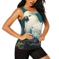 thumbnail image 1 of Picia Tropical Parrot Floral Artwork Pattern Women's Workout Tank Top,Breathable Activewear,Slim Fit Athletic Top,Versatile Workout Moisture-wicking top-Medium, 1 of 9