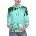 thumbnail image 1 of Picia Tropical Pineapple Pattern Casual Women's Hoodie, Hooded Sweatshirt with Kangaroo Pocket, Comfortable Pullover with Eye-catching Drawstrings-XX-Large, 1 of 7