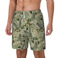thumbnail image 1 of Picia Tropical Plants Green pattern Mens Swim Trunks with Compression Liner Stretch Beach Shorts Quick Dry with Zipper Pockets No-Chafing Board Shorts-X-Large, 1 of 9