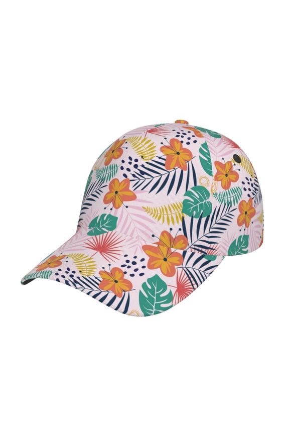 Tropical Plants pattern Trucker Low Profile Hat Men Women Baseball Cap Dad Hat Adjustable Unconstructed Plain Cap