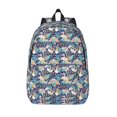 thumbnail image 1 of Picia Tropical Sloth Printed Canvas Daypack - Stylish and Durable Vintage Compact Backpack - Class, Work, Travel, or Laptop Bookbag,Organized Compartments-Medium, 1 of 6