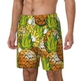 thumbnail image 1 of Picia Tropical Summer Fruit pattern Mens Swim Trunks with Compression Liner Stretch Beach Shorts Quick Dry with Zipper Pockets No-Chafing Board Shorts-XX-Large, 1 of 9