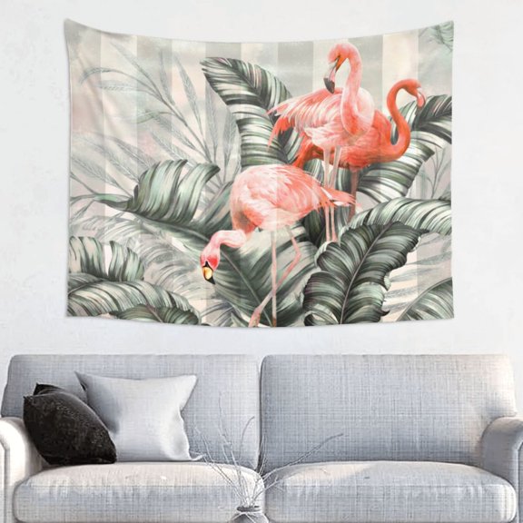 Picia Tropical With Flamingos Pattern Tapestry-Tapestries for Bedroom Living Room Dorm(29x37")