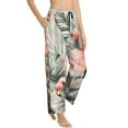 thumbnail image 1 of Picia Tropical With Flamingos Womens Soft Woven Cotton Elastic Waistband Sleep Pajama Pant Lounge Sleep Pant With Pockets And Drawstring-Small, 1 of 9