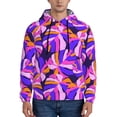 thumbnail image 1 of Picia Tropics Leaf Pattern Casual Men's Hoodie - Lightweight Hooded Sweatshirt with Kangaroo Pocket, Comfortable Pullover for Everyday, Travel-Medium, 1 of 7