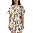 thumbnail image 1 of Picia Tulips Flowers Pajamas Sets for Women Soft Short-Sleeved Pjs with Lounge Shorts Two Piece Sleepwear-Medium, 1 of 9