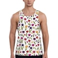 thumbnail image 1 of Picia Tulips Flowers Printed Men’s Performance Tank, Men's Workout Tank Top Moisture-Wicking Tank Top Muscle tee, Breathable Workout Shirt-XX-Large, 1 of 7