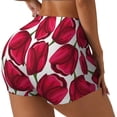 thumbnail image 1 of Picia Tulips Flowers Printed Workout Shorts for Women Seamless Scrunch Butt Lifting High Waisted Yoga Gym Booty Running Moisture-wicking Short Pants-Large, 1 of 9