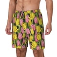 thumbnail image 1 of Picia Tulips Flowers pattern Mens Swim Trunks with Compression Liner Stretch Beach Shorts Quick Dry with Zipper Pockets No-Chafing Board Shorts-3X-Large, 1 of 9
