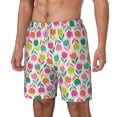 thumbnail image 1 of Picia Tulips Flowers pattern Mens Swim Trunks with Compression Liner Stretch Beach Shorts Quick Dry with Zipper Pockets No-Chafing Board Shorts-Small, 1 of 9